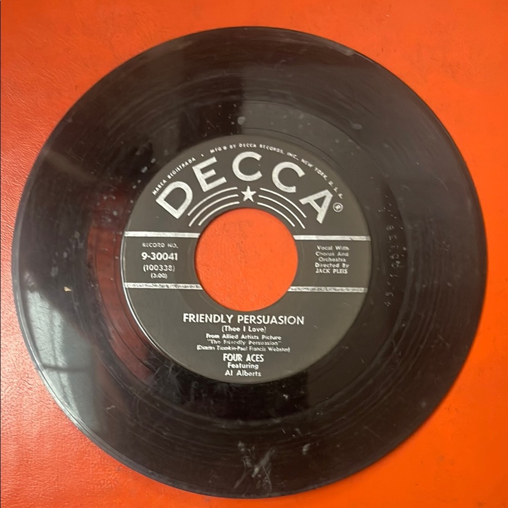 Decca Vinyl Record Four Aces 45 rpm